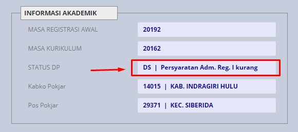Status DA (Data Aktif/Berkas Lengkap)